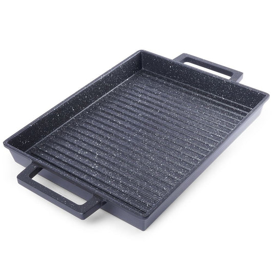 Versatile Grill Plate: Stove, Grill & Oven with Non-Stick