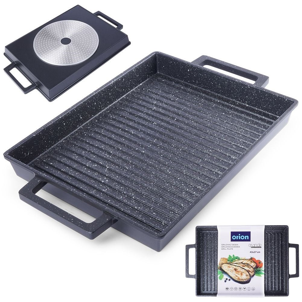 Versatile Grill Plate: Stove, Grill & Oven with Non-Stick