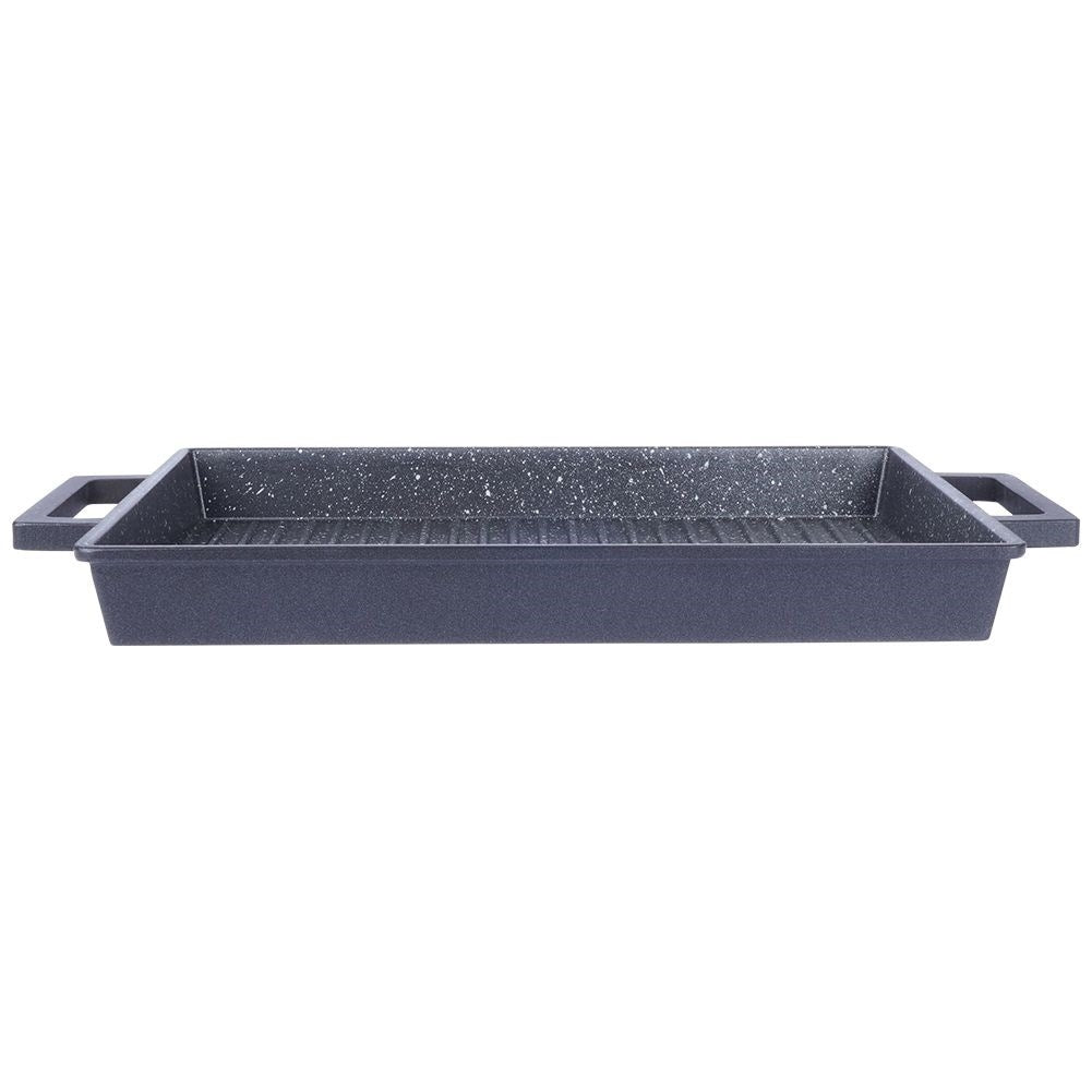 Versatile Grill Plate: Stove, Grill & Oven with Non-Stick