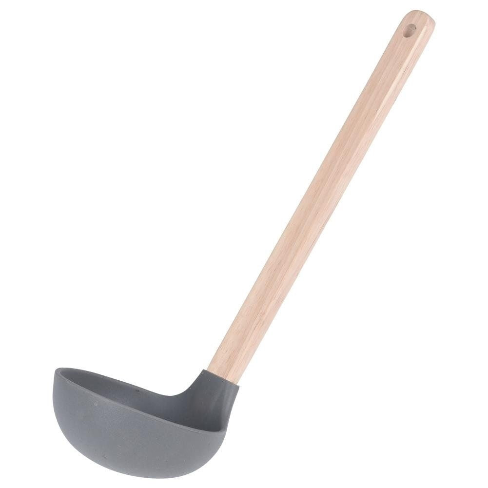 Versatile Silicone Spoon with Comfortable Wooden Handle