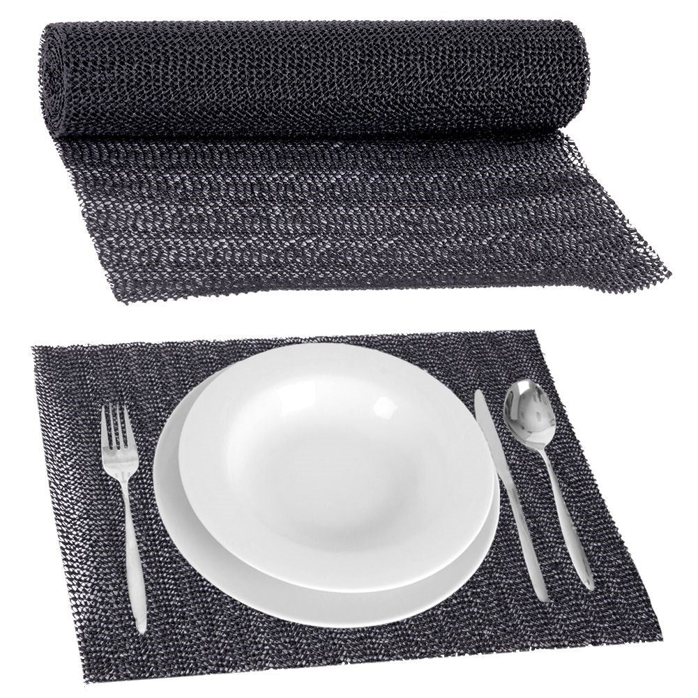 Versatile anti-slip mat in flexible black material