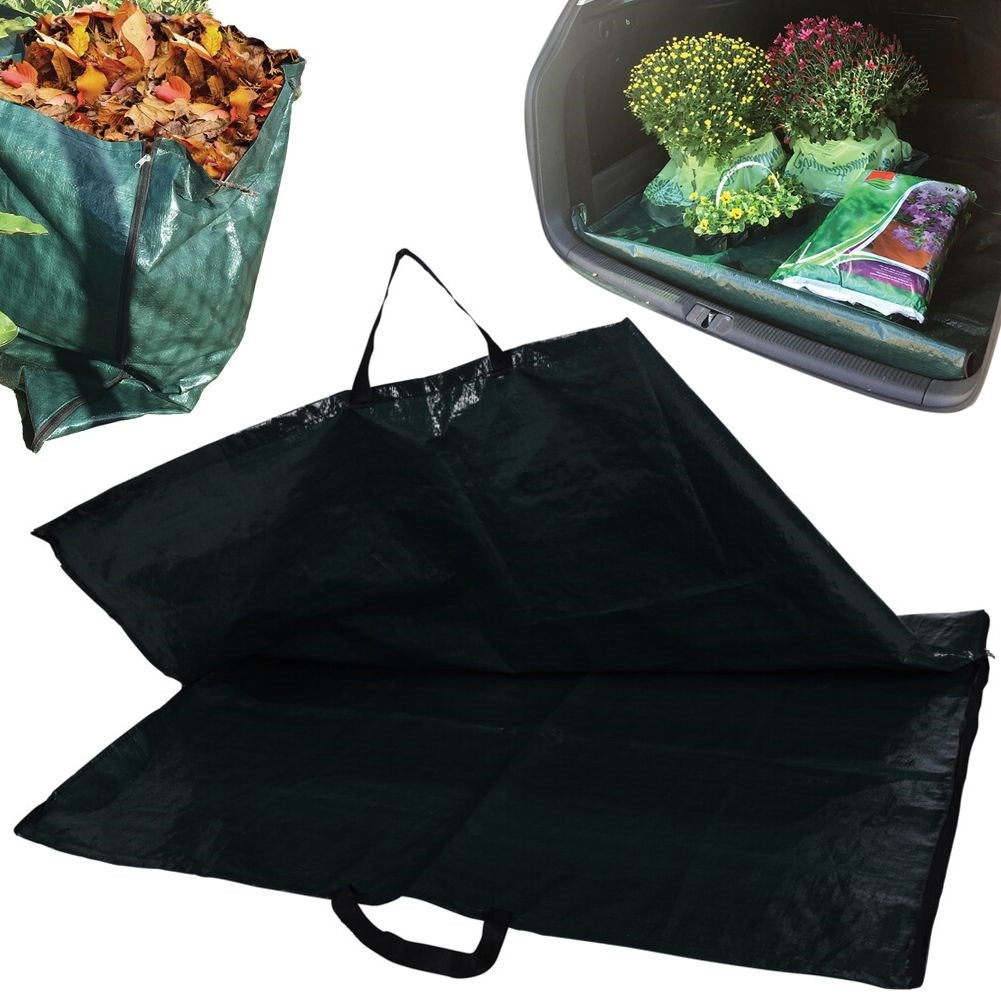 Versatile bag: Leaf bag & protective mat for the car's luggage.