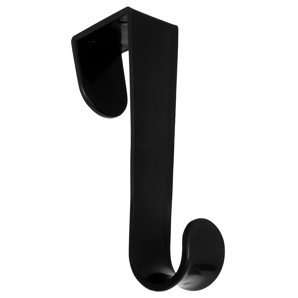 Versatile black plastic hooks, hang without drilling
