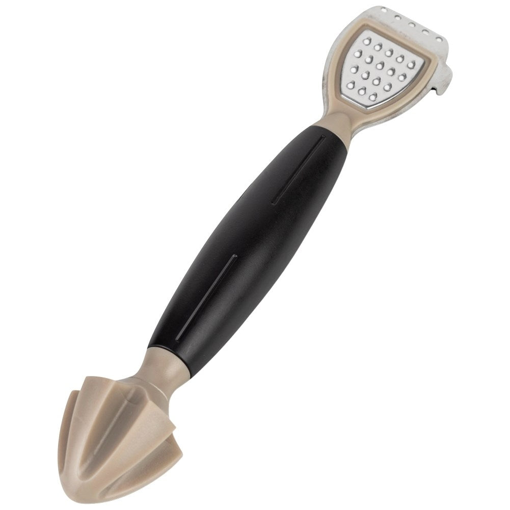 Versatile citrus press with scraper, grater and core remover