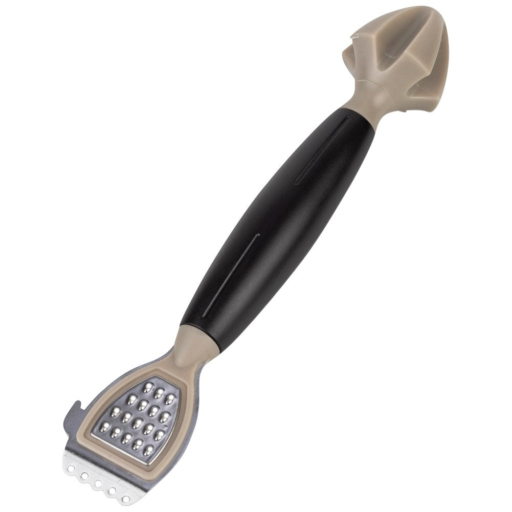 Versatile citrus press with scraper, grater and core remover