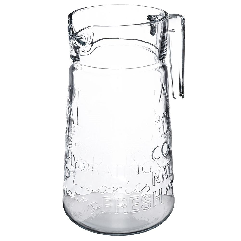 Versatile glass jug with lid and spout for drinks