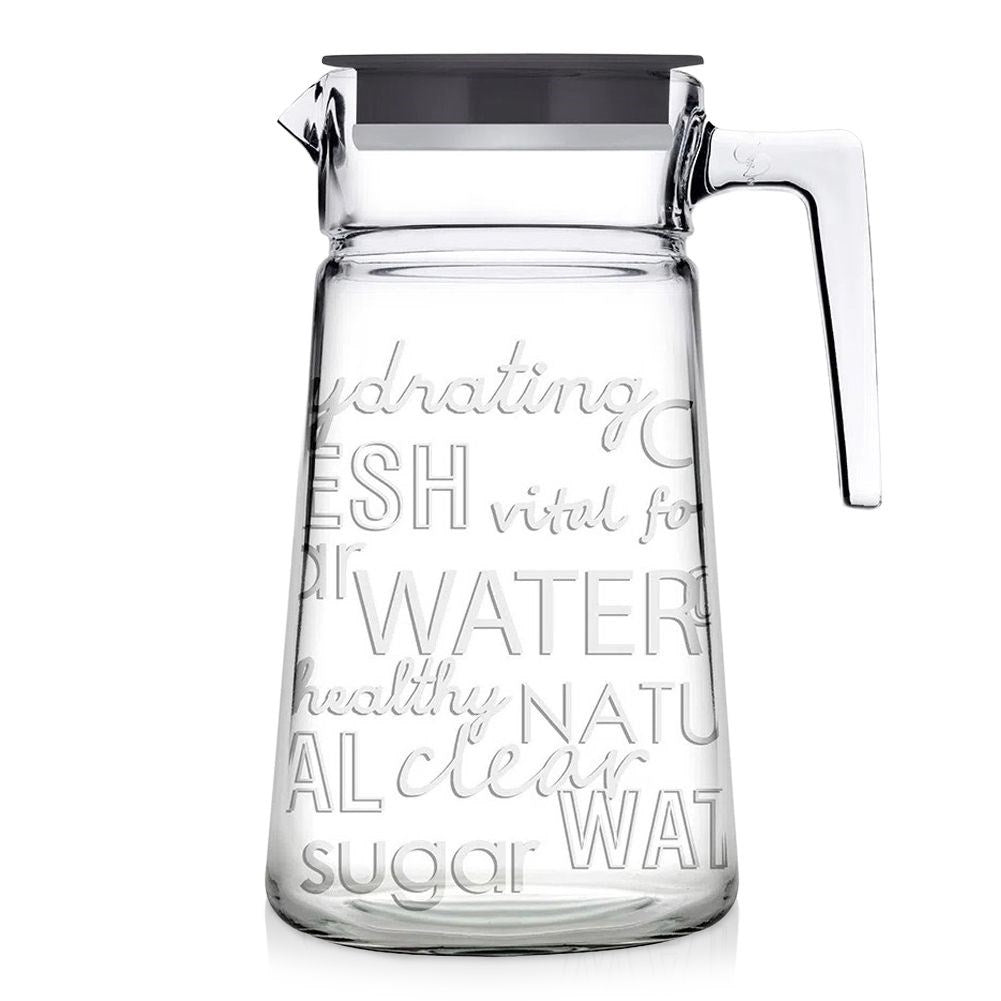 Versatile glass jug with lid and spout for drinks