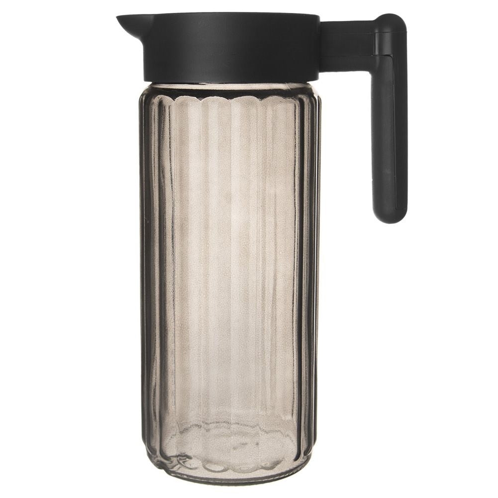 Versatile glass jug with lid, spout and comfortable handle