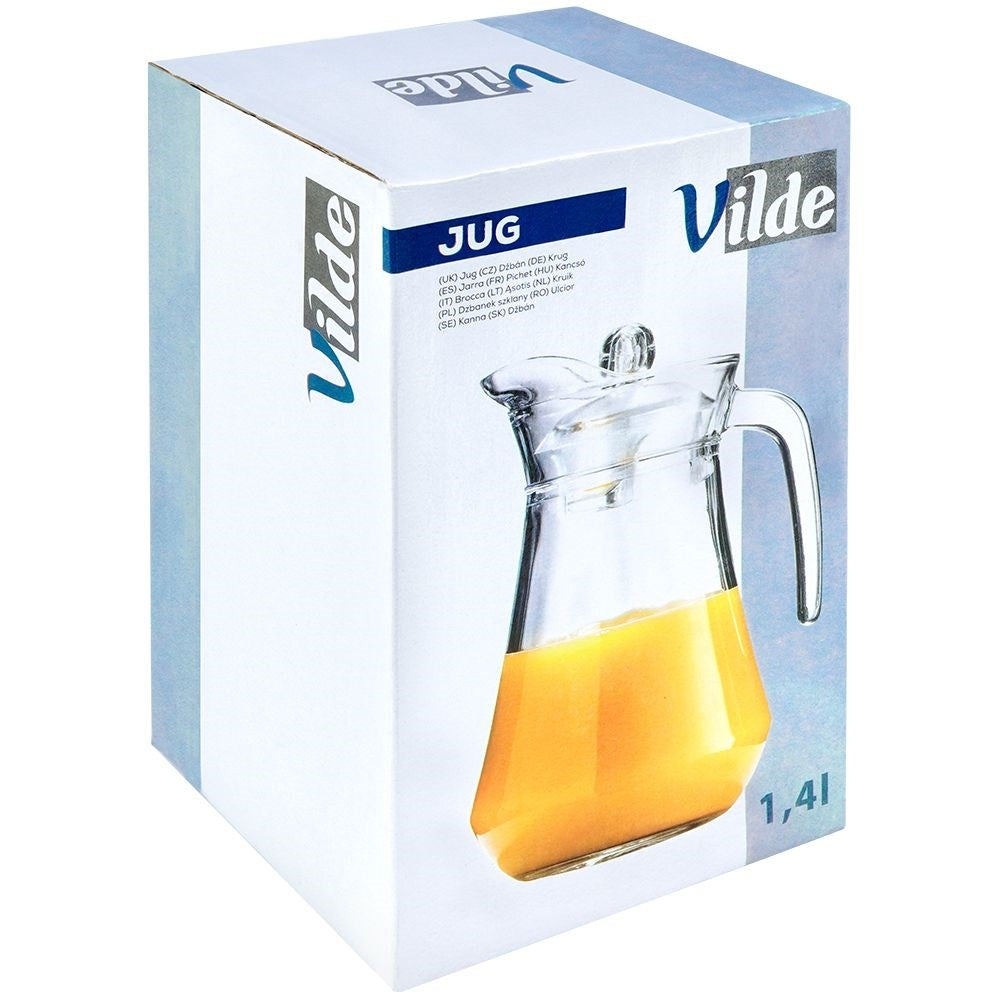 Versatile jug 1.4L: Handle, lid, perfect for drinks