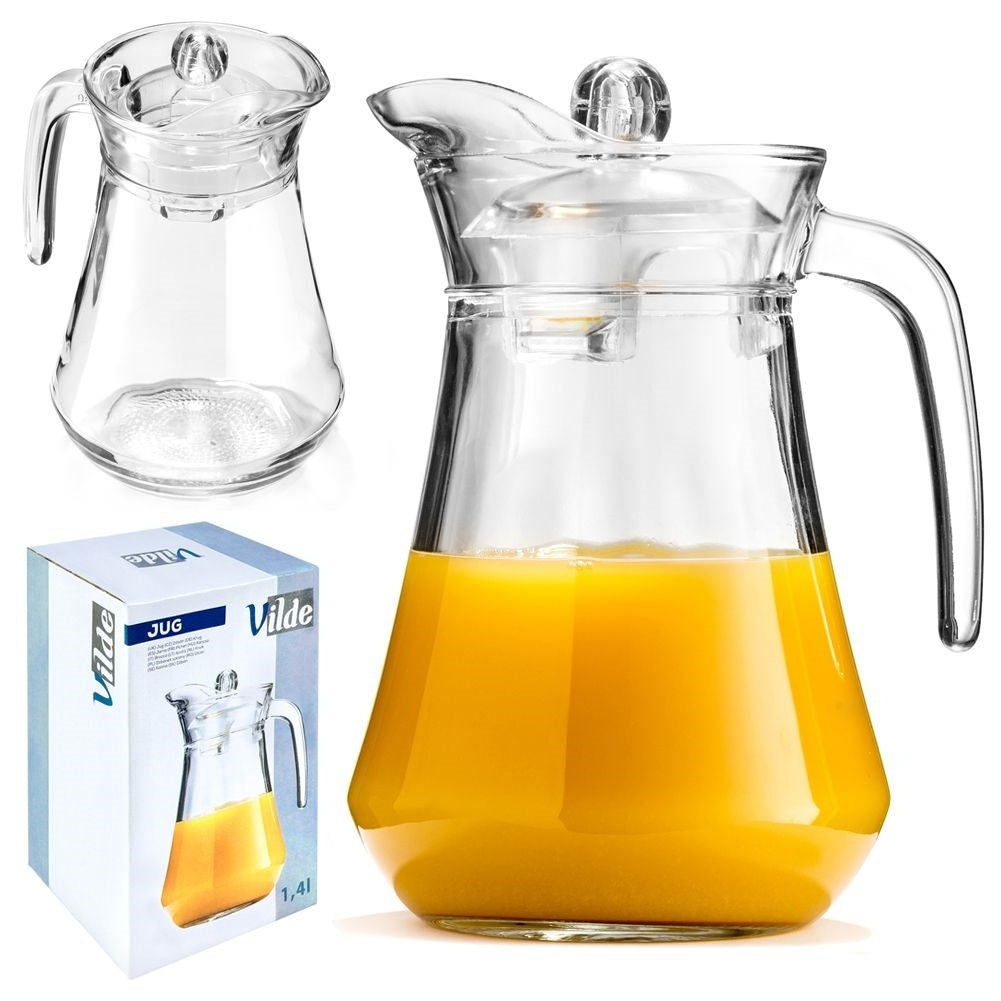 Versatile jug 1.4L: Handle, lid, perfect for drinks