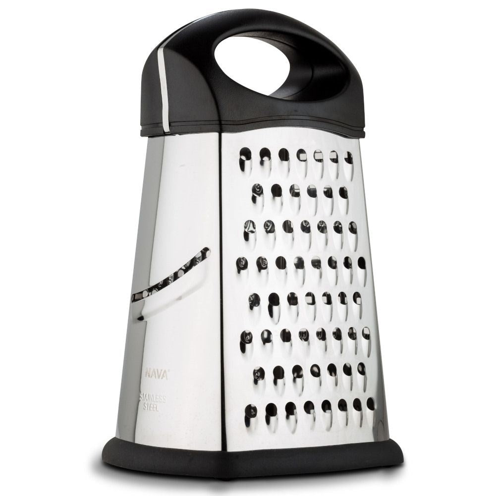 Versatile kitchen grater with four blades for different tasks