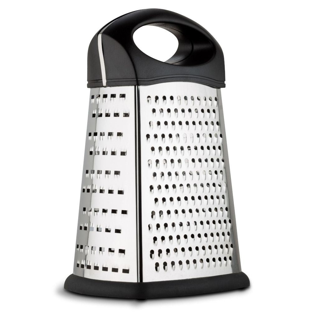 Versatile kitchen grater with four blades for different tasks