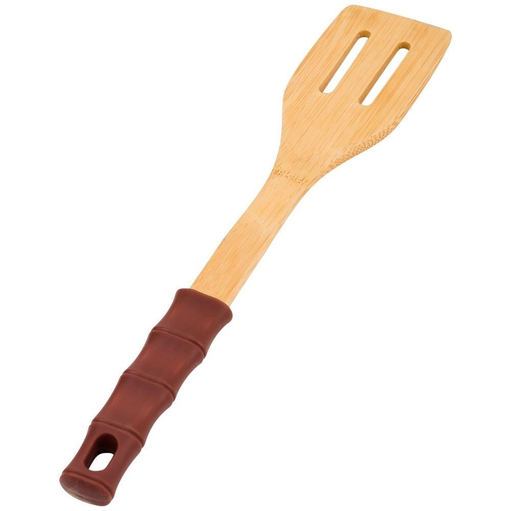 Versatile kitchen spatula in bamboo and silicone for cooking