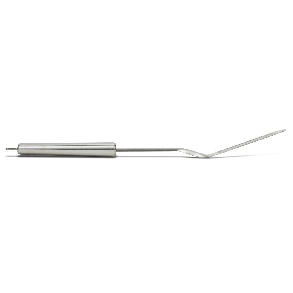 Versatile kitchen spatula in matt stainless steel, dishwasher safe
