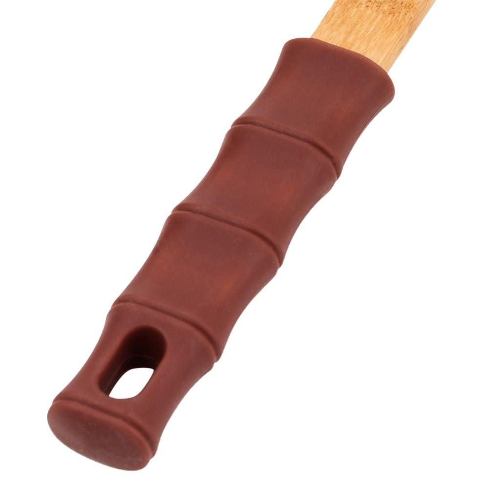 Versatile kitchen spoon in bamboo and silicone for all kitchen needs