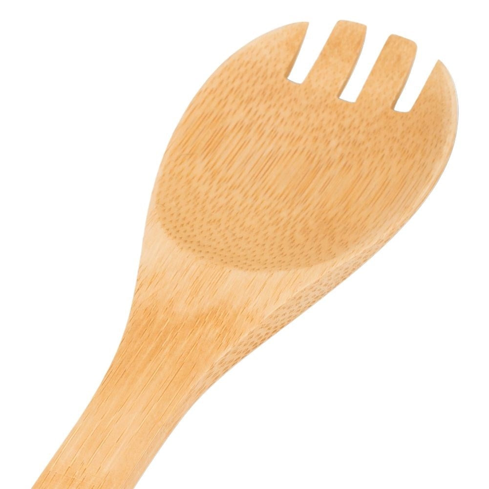 Versatile kitchen spoon in bamboo and silicone for all kitchen needs