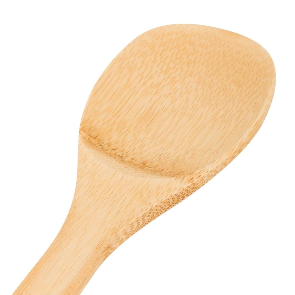 Versatile kitchen spoon in bamboo and silicone for cooking