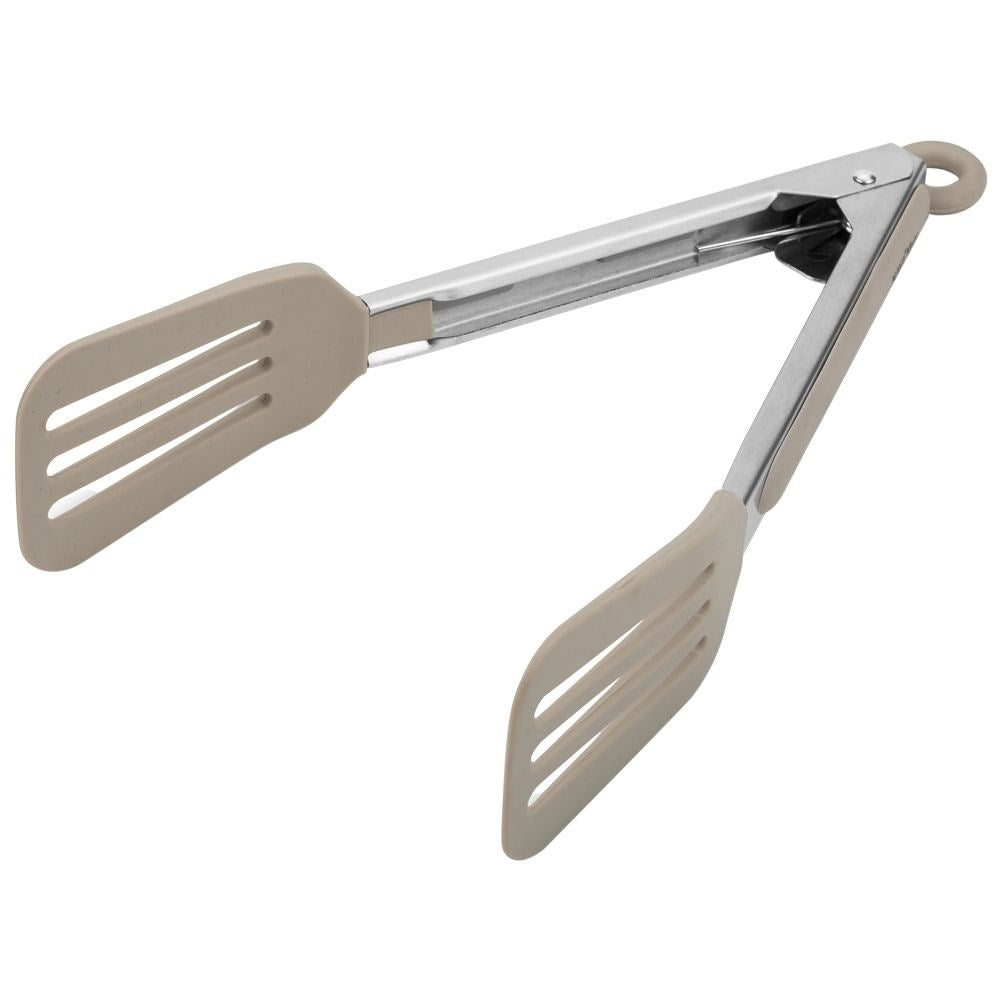 Versatile kitchen tongs for flipping, rotating and serving