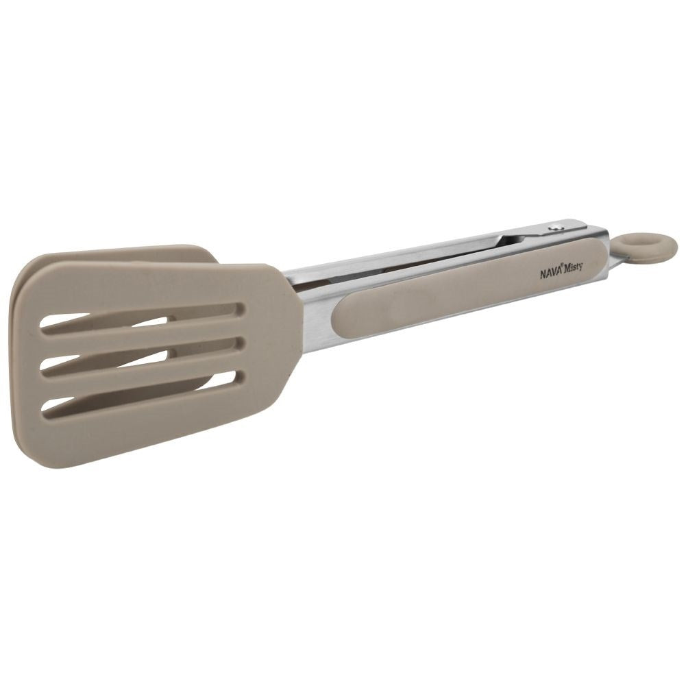 Versatile kitchen tongs for flipping, rotating and serving