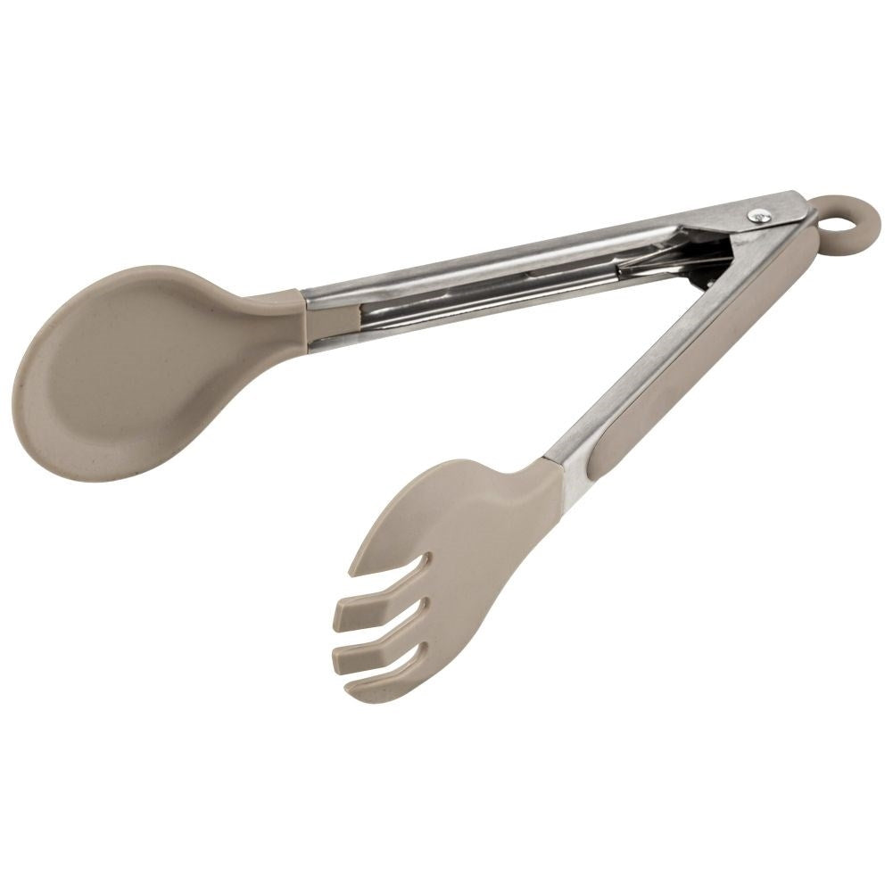 Versatile kitchen tongs for turning and serving