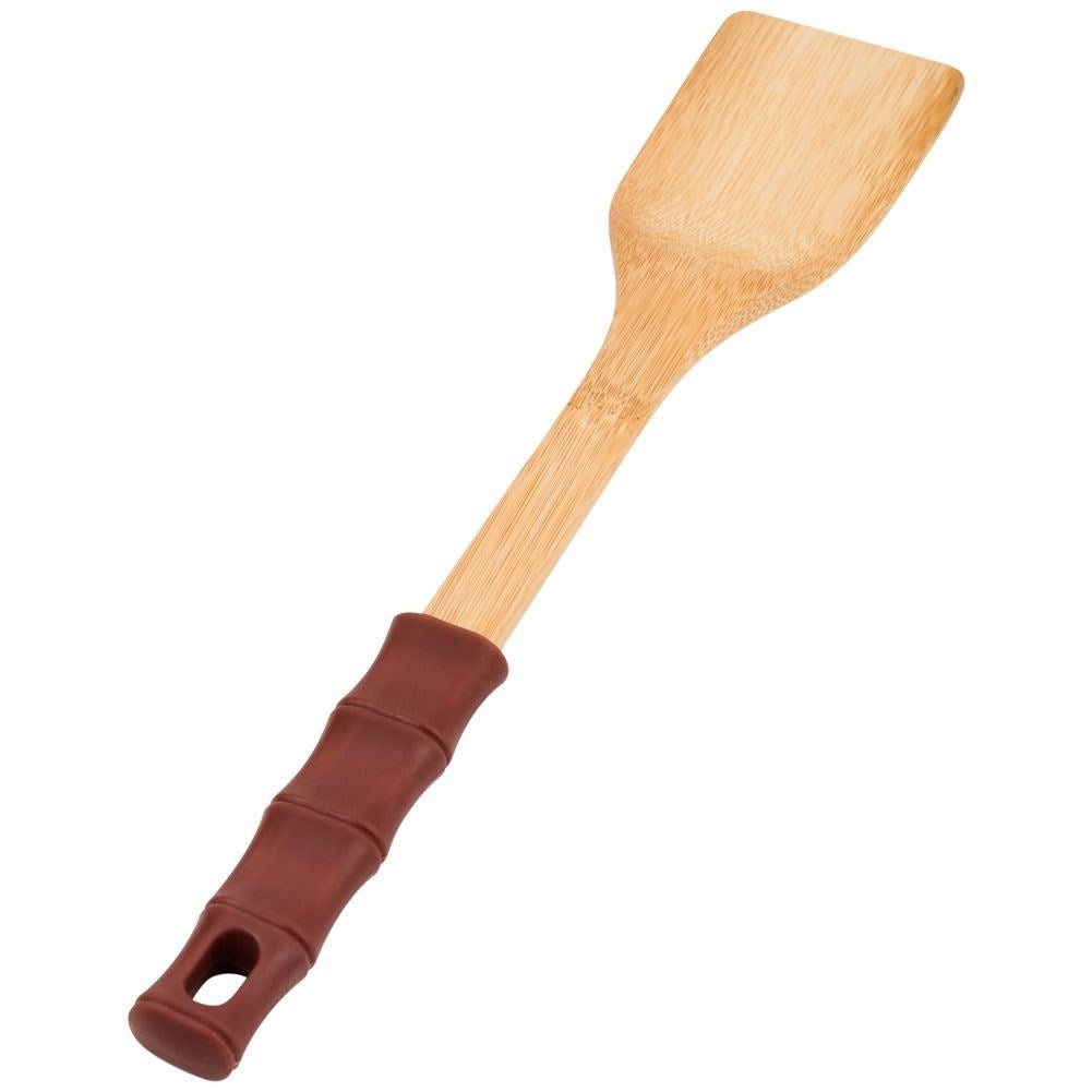 Versatile kitchen utensils in bamboo and silicone