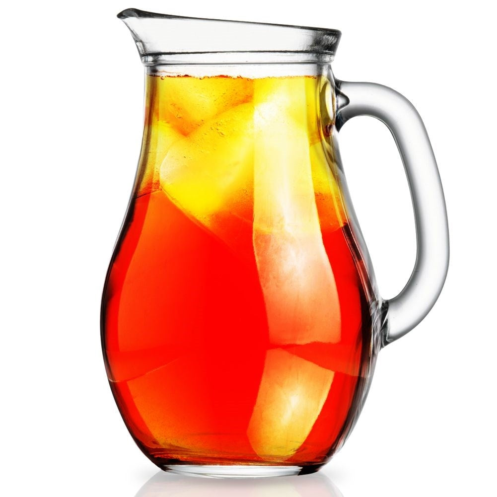 Versatile pitcher for water, juice, lemonade, iced tea and compote