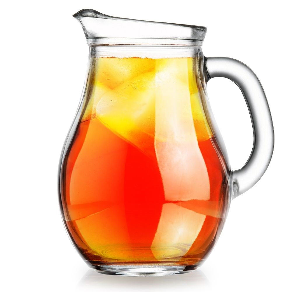 Versatile pitcher for water, juice, lemonade, iced tea, compote