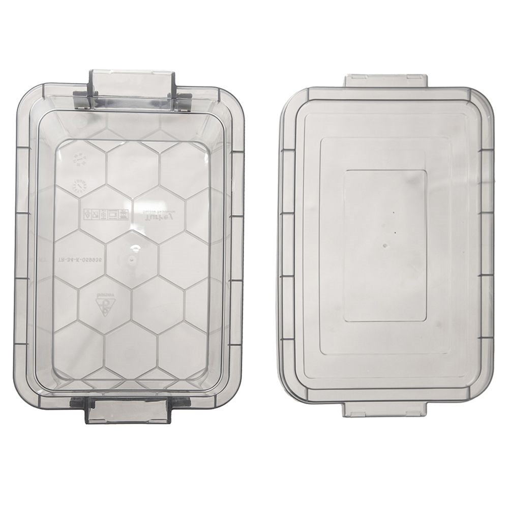Versatile storage box 14L with lid and tight clips