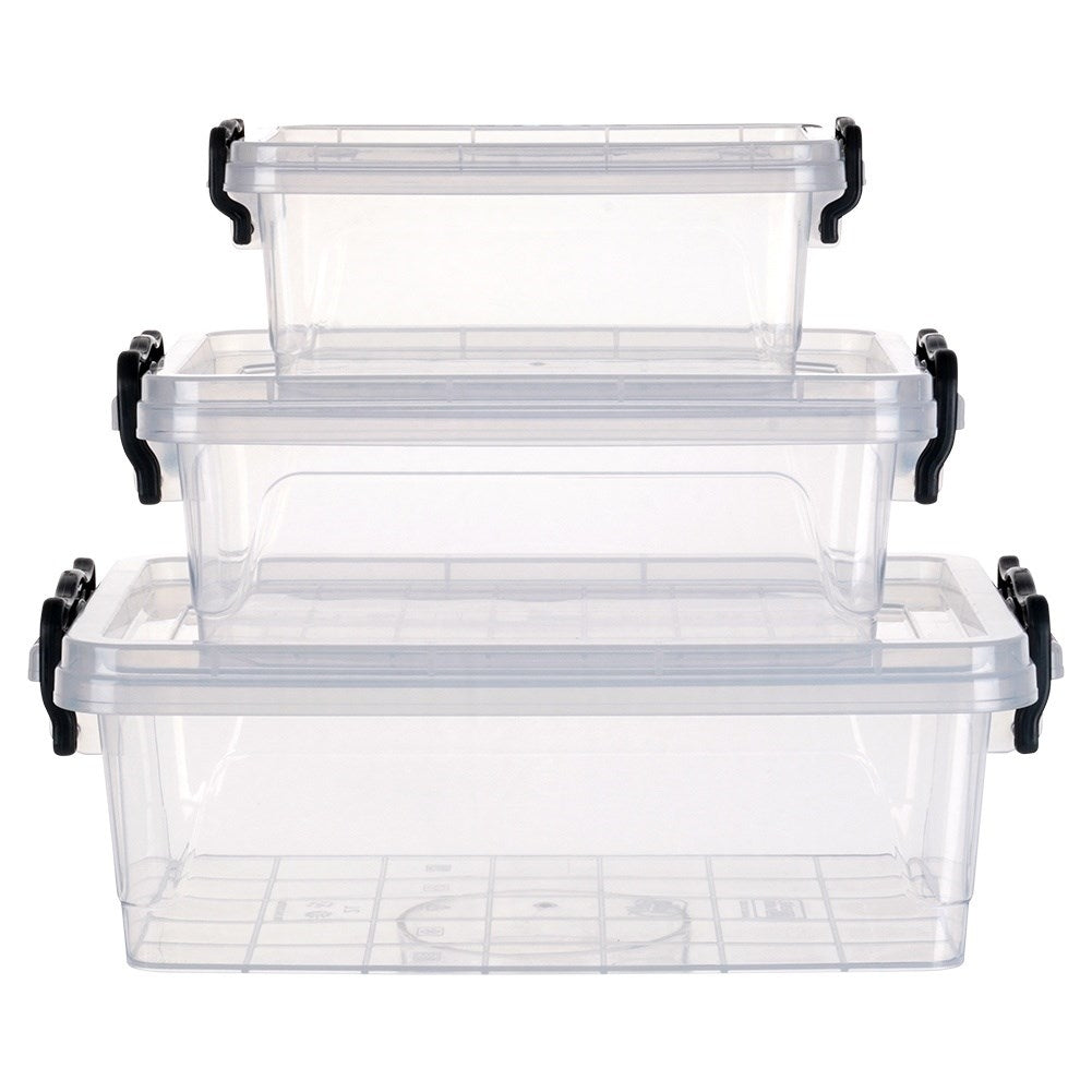 Versatile storage boxes with lids for fridge, microwave & dishwasher