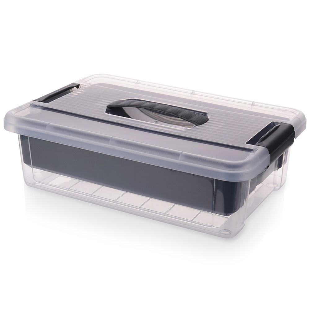Versatile storage box with removable insert and four compartments