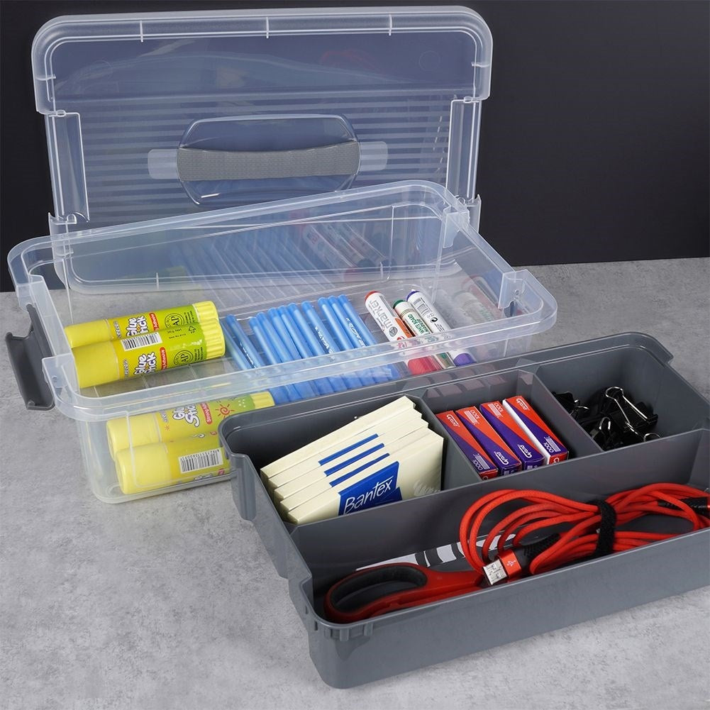Versatile storage box with removable insert and four compartments