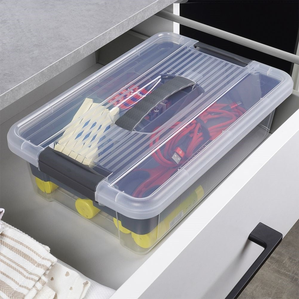 Versatile storage box with removable insert and four compartments