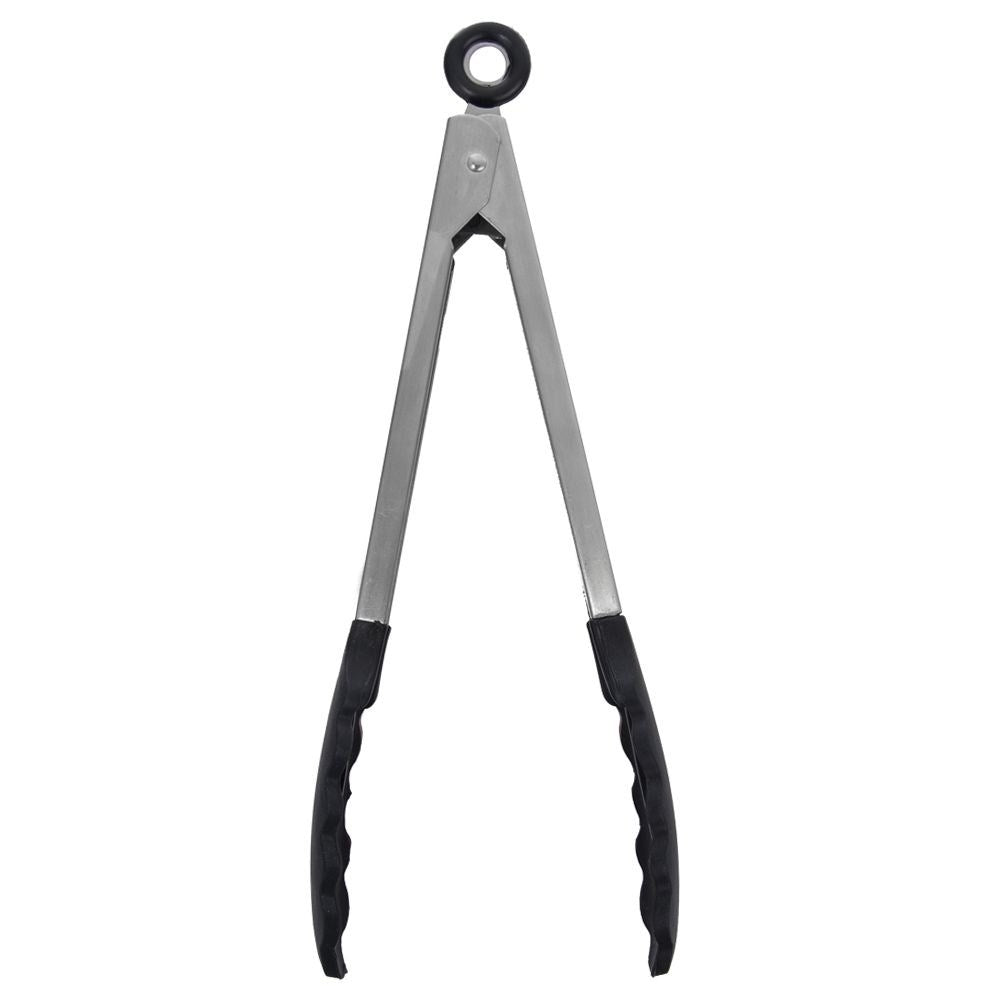 Versatile tongs for frying, grilling and serving
