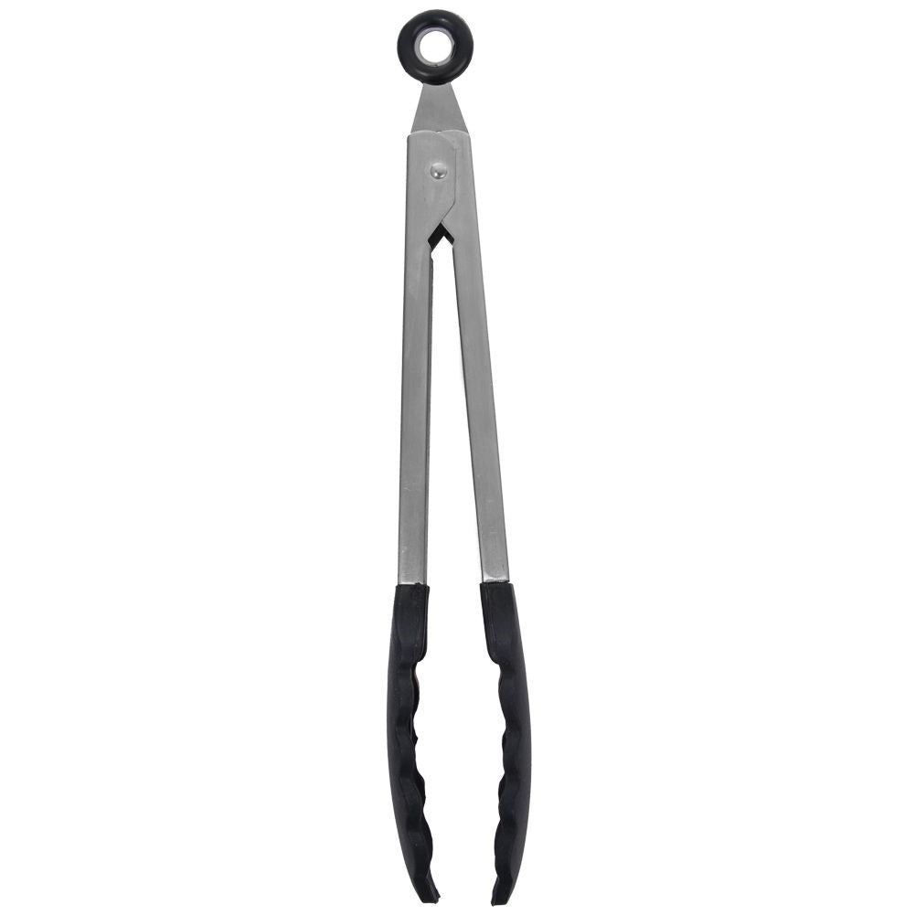 Versatile tongs for frying, grilling and serving