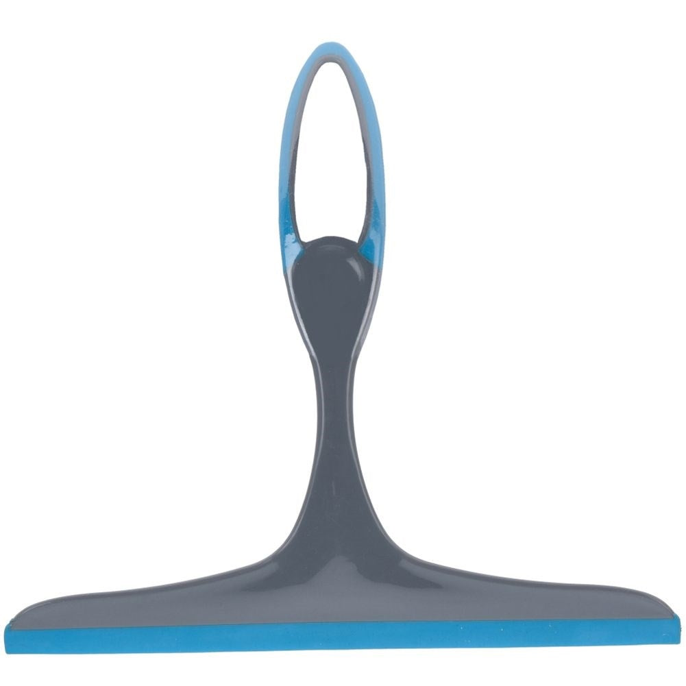 Versatile water scraper for windows and mirrors with suction cup