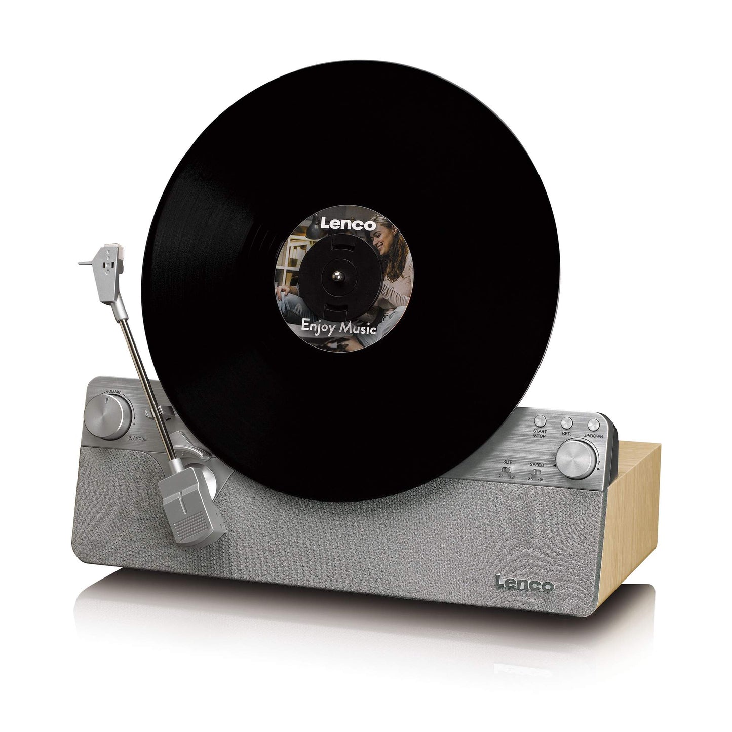 Vertical Record Player with Bluetooth and Speakers