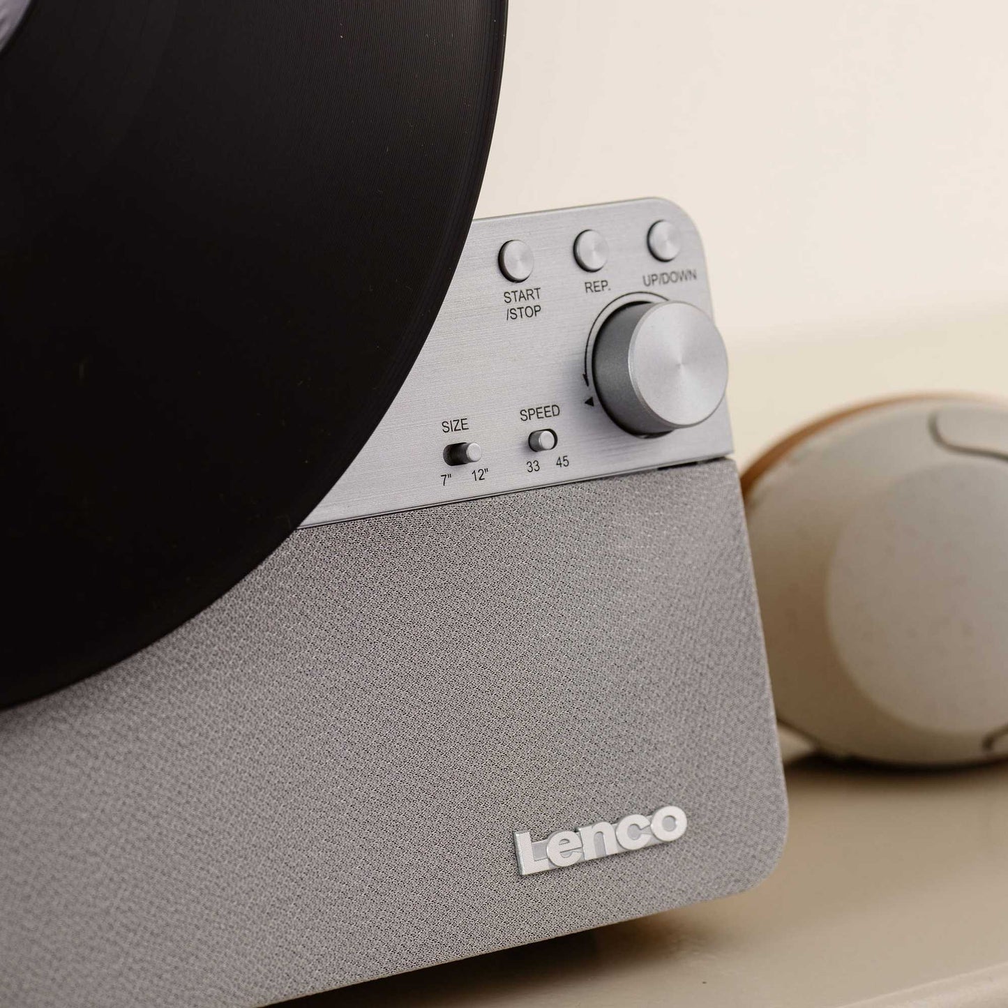 Vertical Record Player with Bluetooth and Speakers
