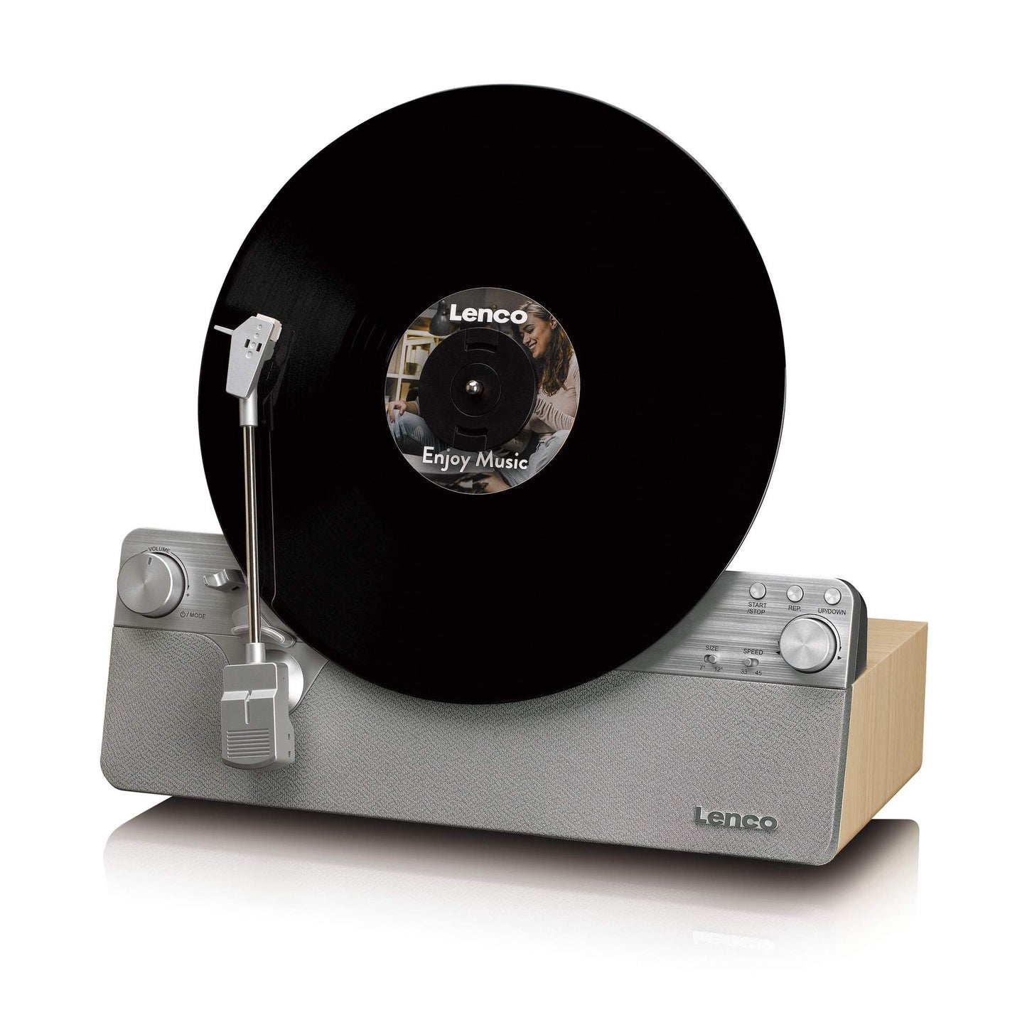 Vertical Record Player with Bluetooth and Speakers