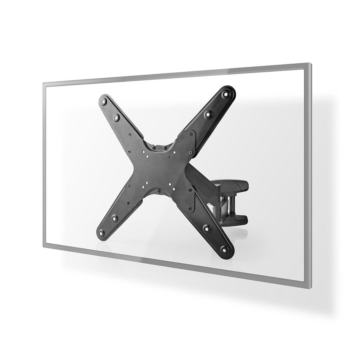 Vertical TV Wall Mount | 23-55" | Maximum Screen Weight Supported: 30kg | Vertical Movement: 0-282mm | Minimum Wall Distance: 61mm | Maximum Wall Distance: 565mm | Tiltable | Rotatable | 3 Pivot Point(s) | ABS / Steel | Black