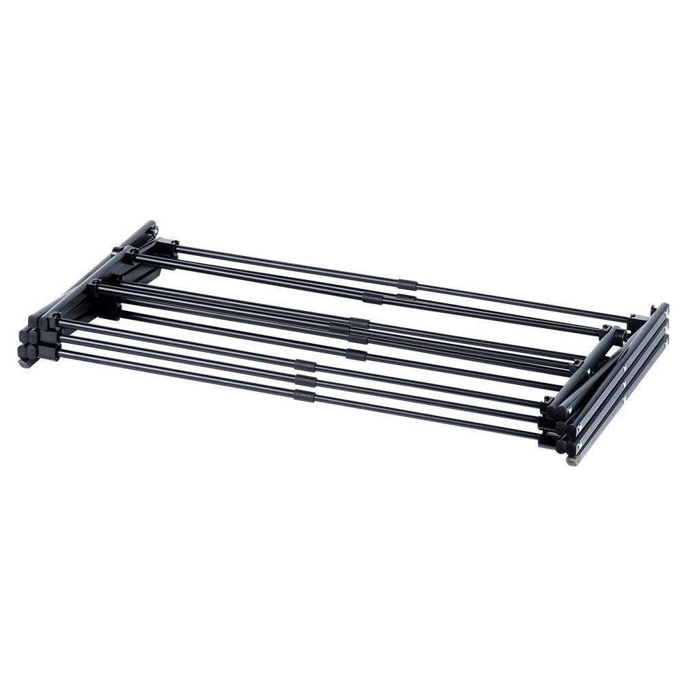 Vertical, extendable drying rack in adjustable metal, black