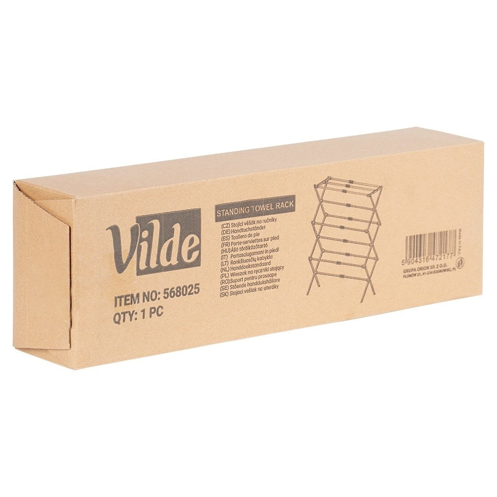 Vertical, extendable drying rack in adjustable metal, black