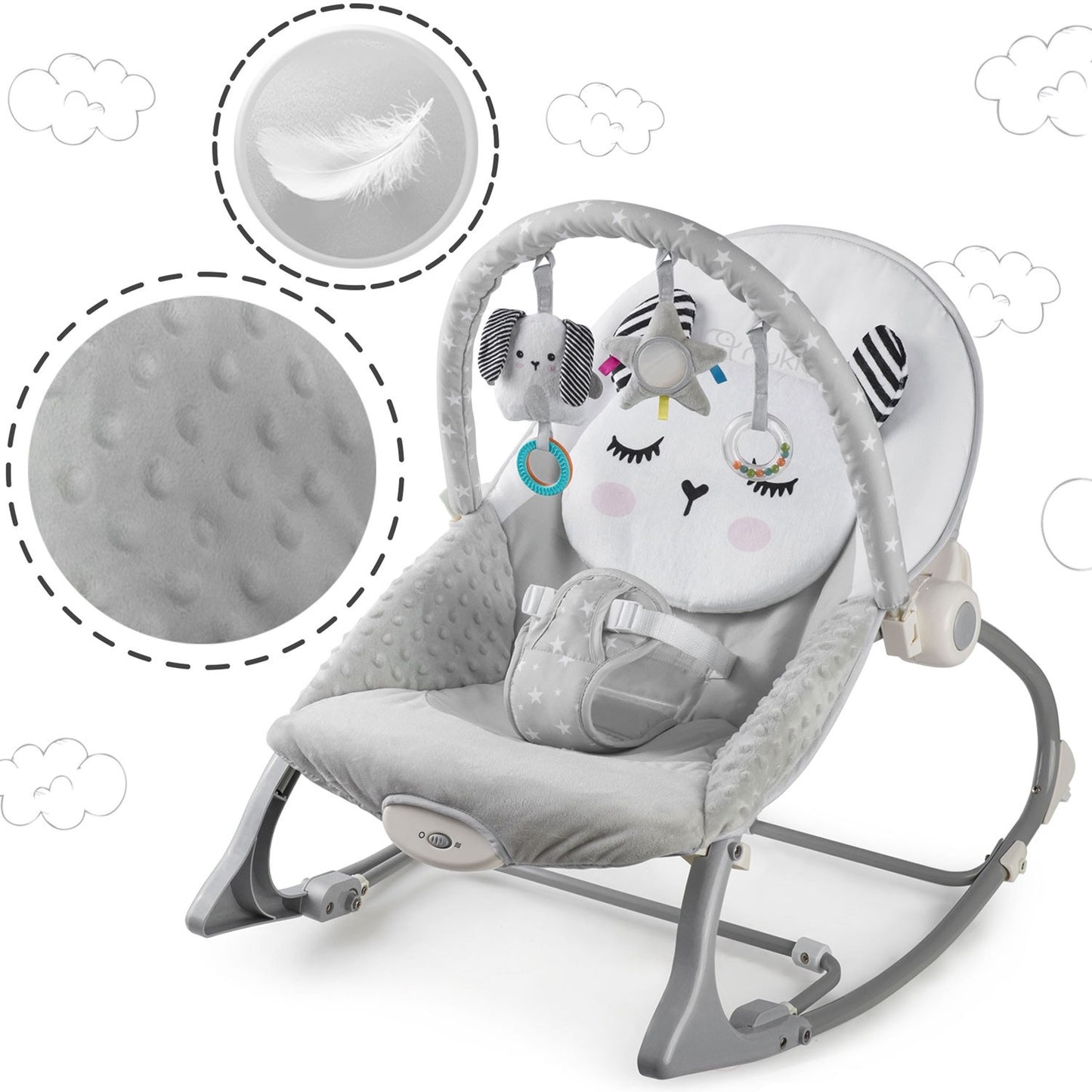 Vibrating Babysitter Nukido - Grey