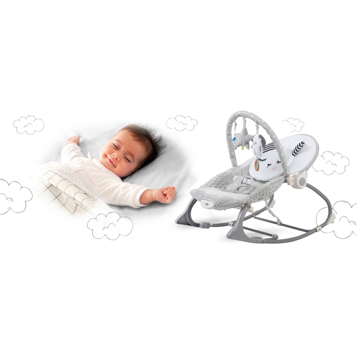 Vibrating Babysitter Nukido - Grey