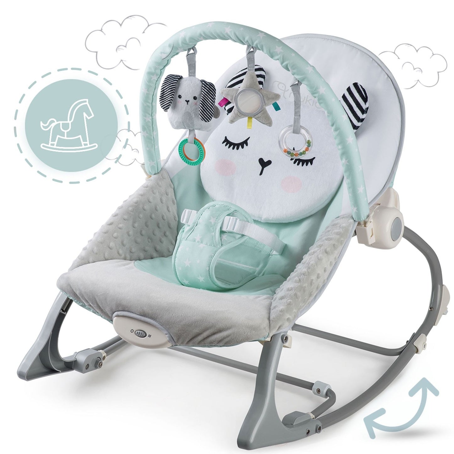 Vibrating Babysitter Nukido - Mint green