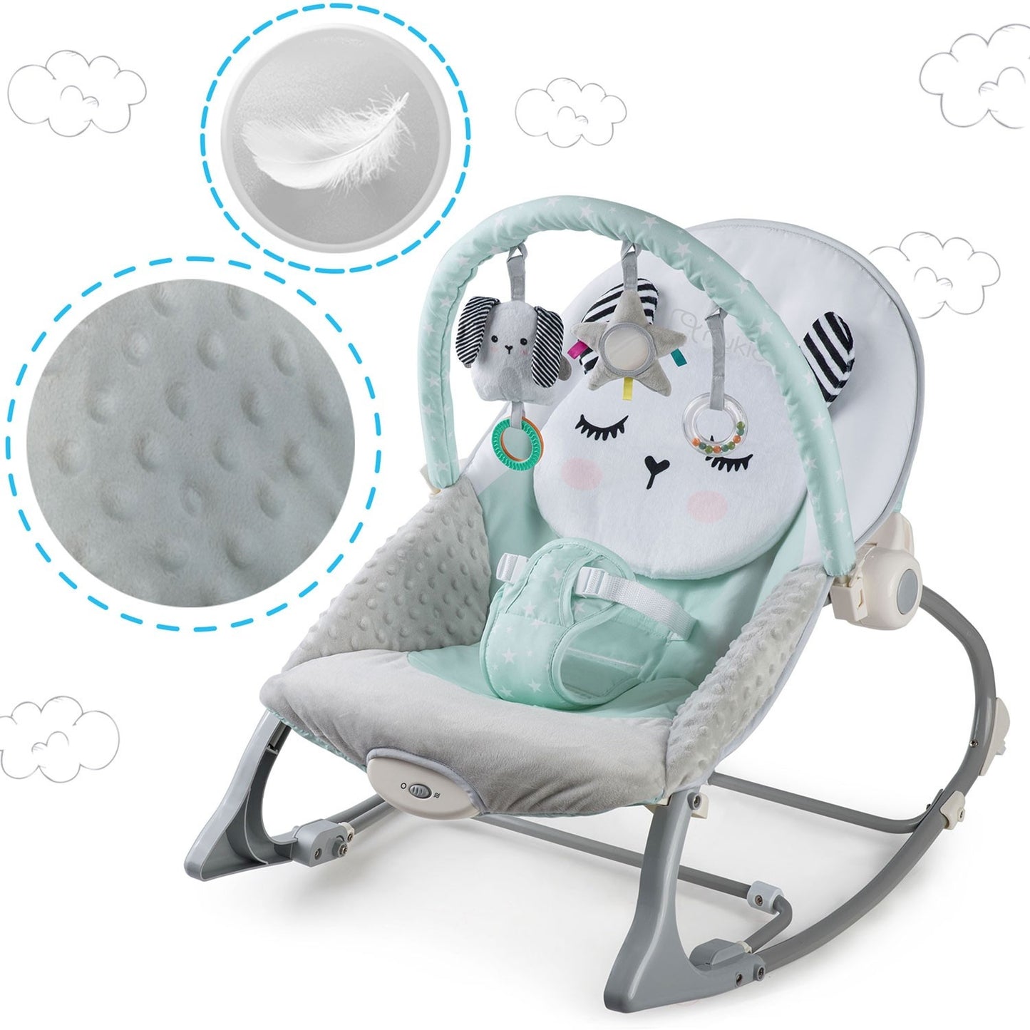 Vibrating Babysitter Nukido - Mint green