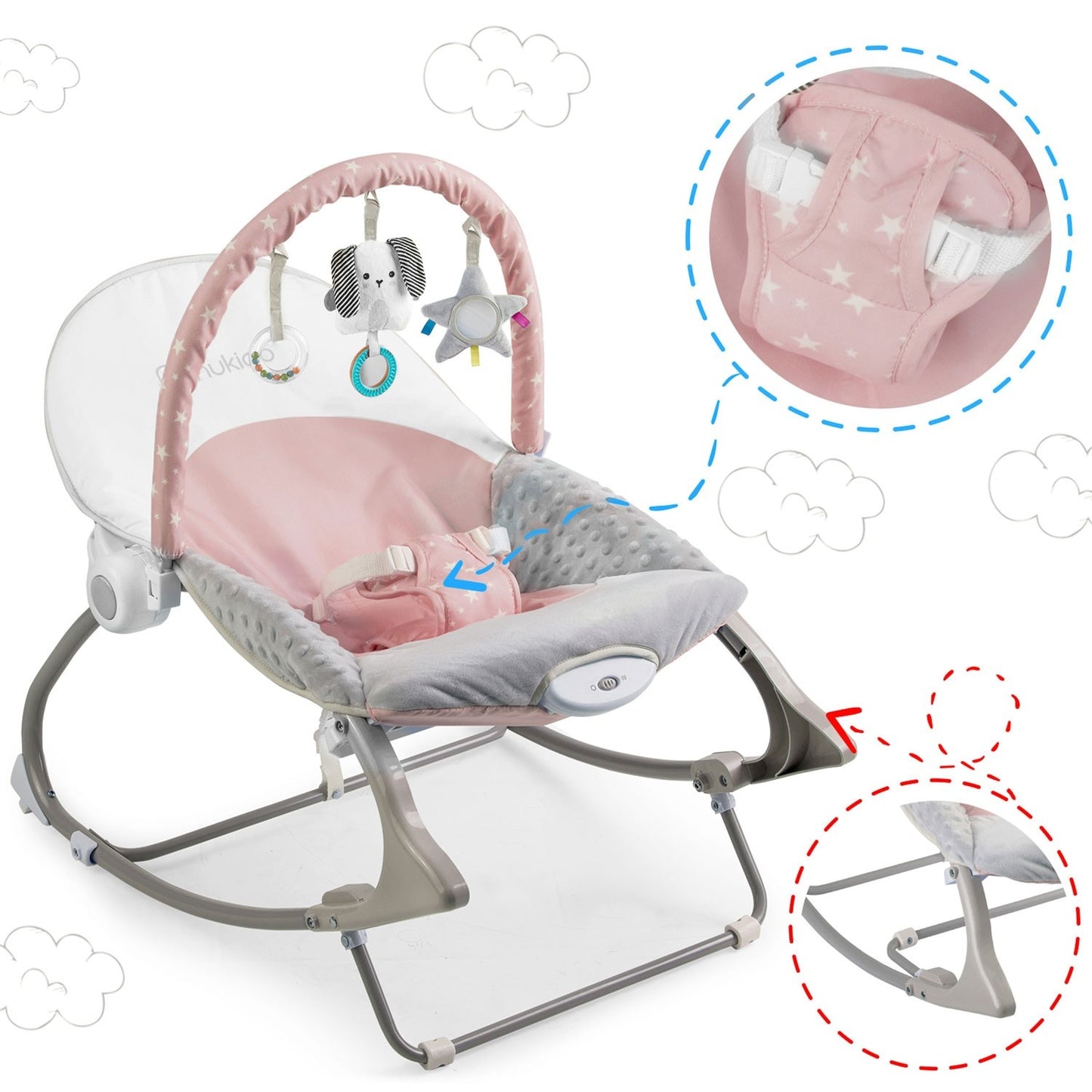 Vibrating Babysitter Nukido - Pink