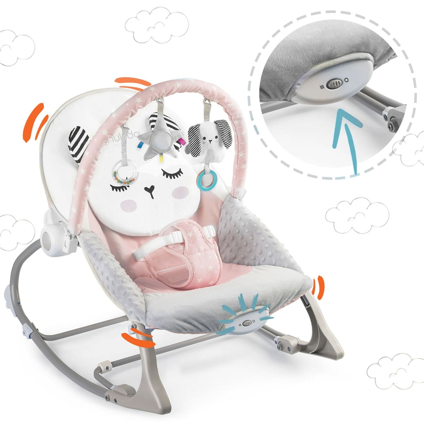 Vibrating Babysitter Nukido - Pink