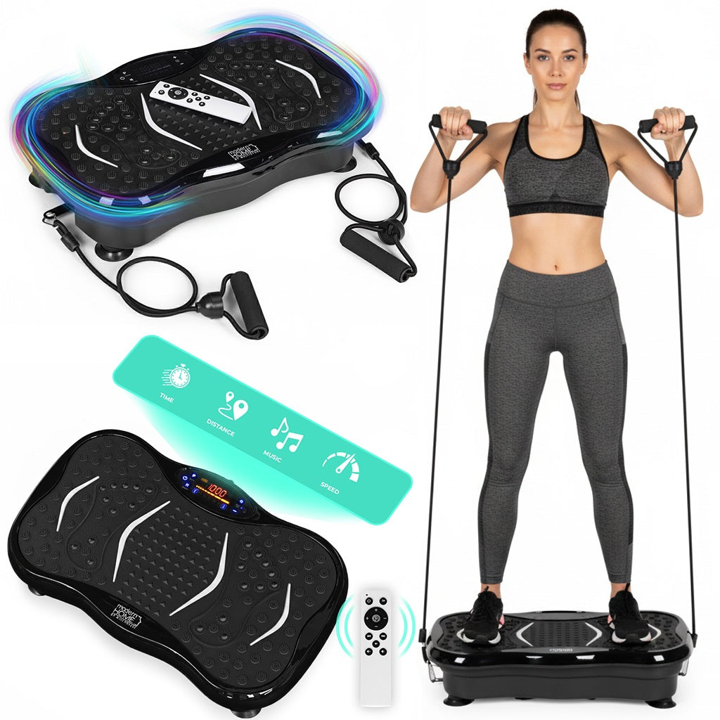 Vibration Platform Massager with Remote & Bands, 100 Speeds