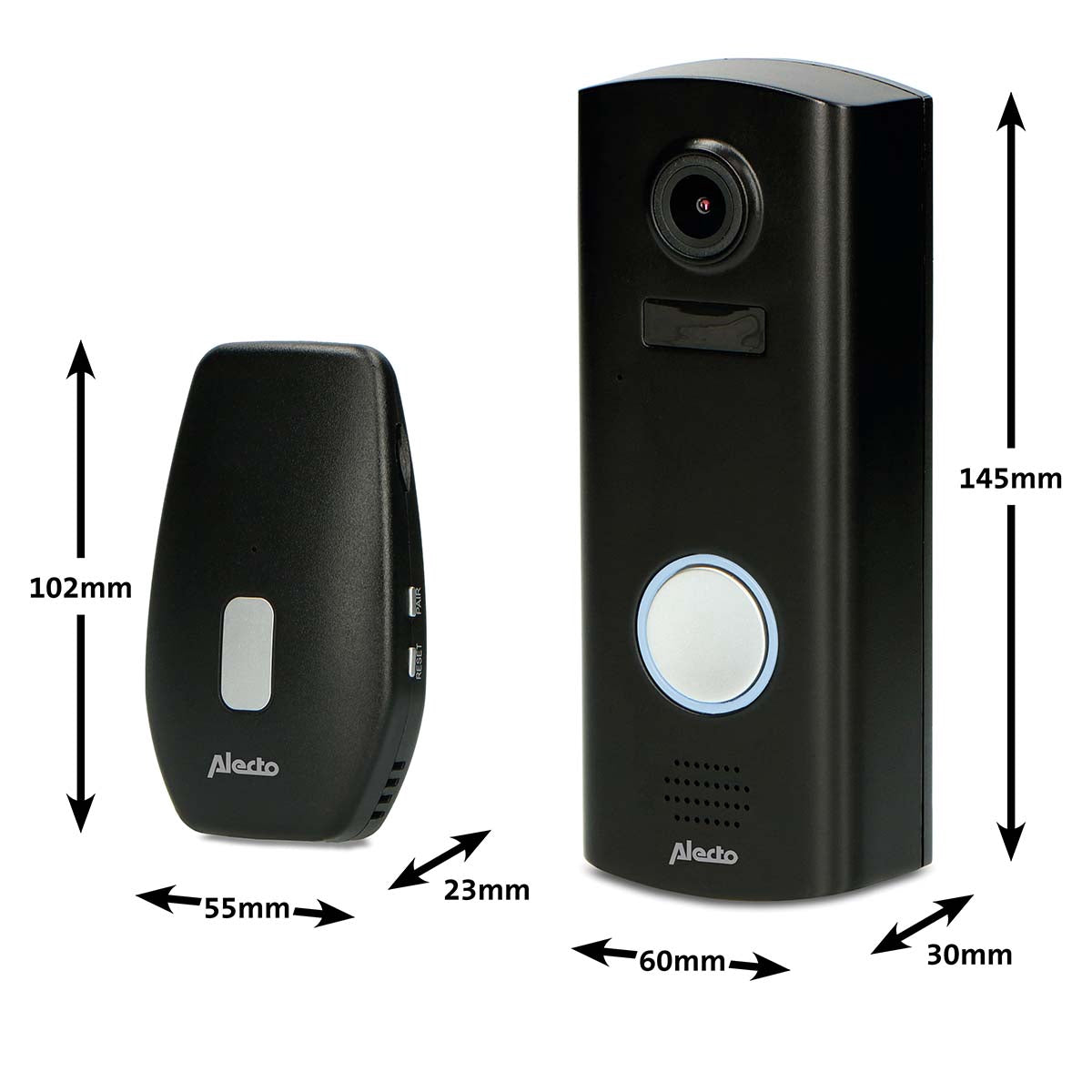 Video Doorbell with HD Camera and WiFi, Includes Chime