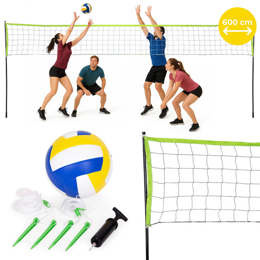 Volleyball and Badminton Net 600x240 cm Foldable and Durable MultiGarden